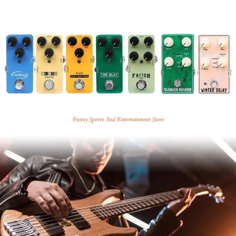 C4DE Professional Multiple Effects Guitar Pedal Adjustable Parameters Distortion Reverbs Delay Premium Compacts Musician Tool
