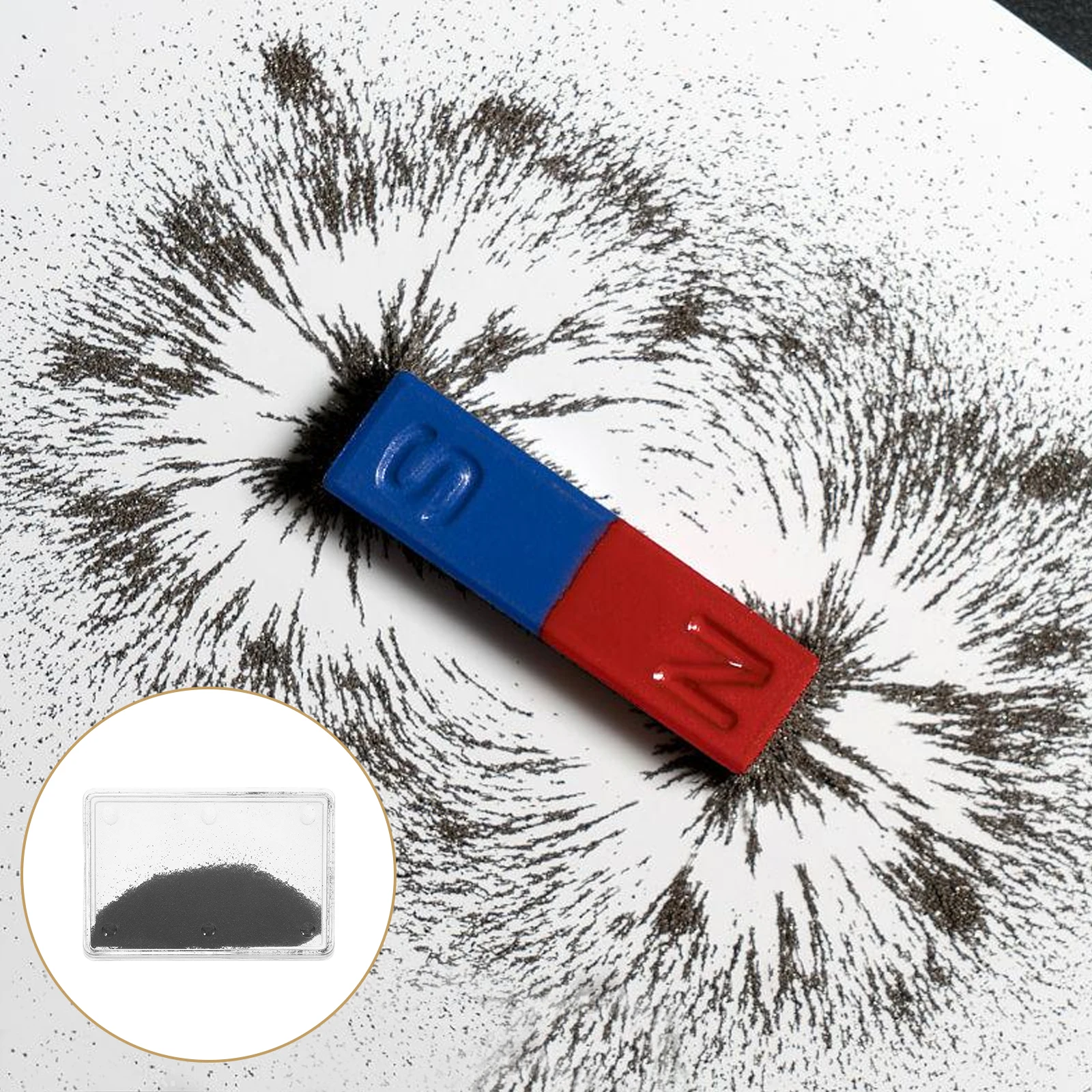 Physics Magnetic Field Experiment Box with Iron Powder Science Education Kit for School Laboratory Hands on Learning Teacher