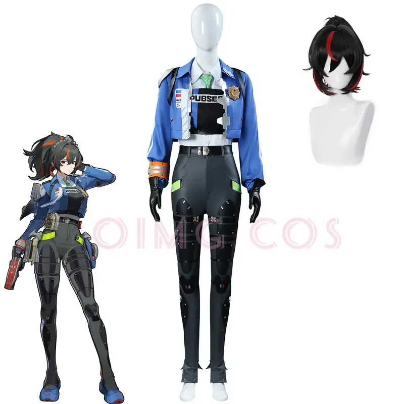 

Zenless Zone Zero Zhu Yuan Cosplay Costume Uniform Wig Halloween Party Costumes Anime Masquerade Women Game