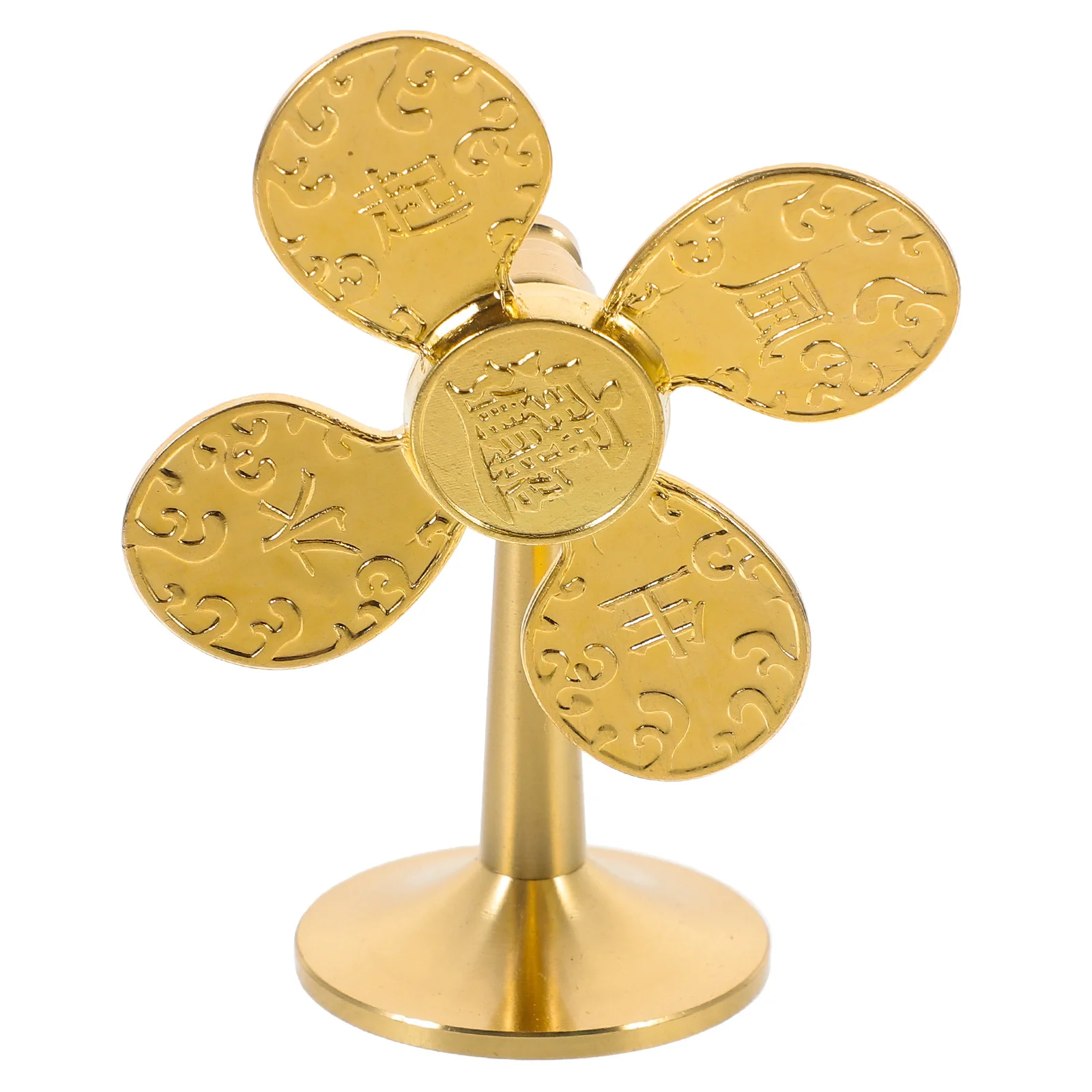 

Artistic Windmill Ornament Premium Copper Desktop Decor Stable Structure Fortune Wealth Propitious Geomancy Indoor Sculpture