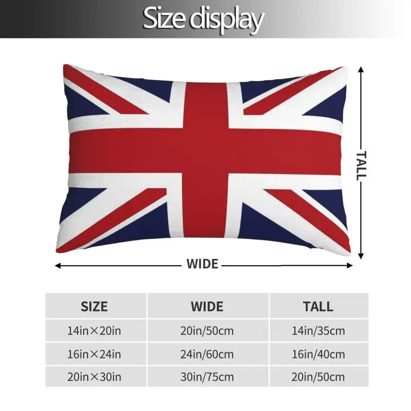 Custom Union Jack Flag Throw Pillowcase Polyester Cushion Cover Home Bed Sofa Office Decor Comfort Pillow Case 30x20 Inches