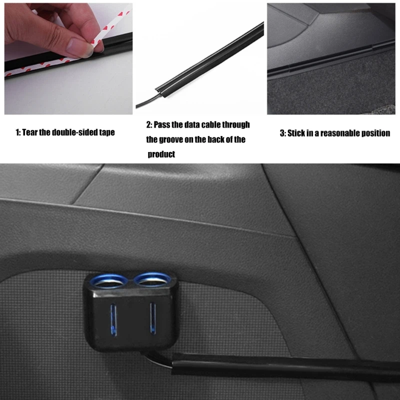 Car Interior Wire Hider Enhances Aesthetics Protects Against Moisture Suitable for Chargers Data Cables Sleeve