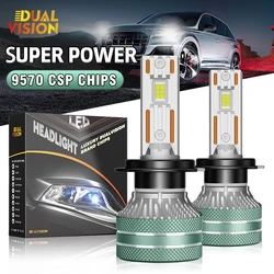 H4 H7 LED Powerful Car Headlight Bulb H1 H3 H8 H9 H11 9005 HB3 9012 9006 HB4 Canbus Super 6000K 9570 CSP Chips Auto Fog Lamp