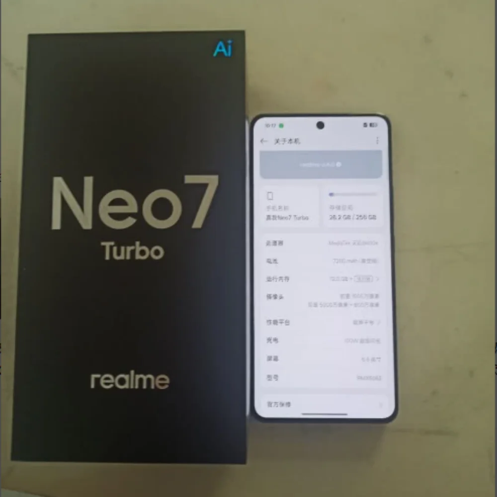 Realme Neo 7 Turbo Unlocked Network Dimensity 9400e شاشة 6.8 بوصة OLED 144 هرتز IP69 IP68 7200mAh 100W Supervooc 50MP