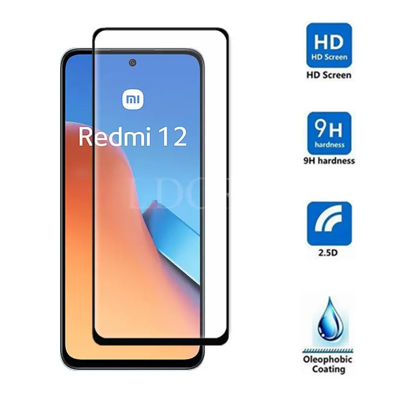 For Xiaomi Redmi 12 Glass For Redmi 13C 12 12C 10C 10A Tempered Glass Screen Lens Protector Film Redmi 12 Glass