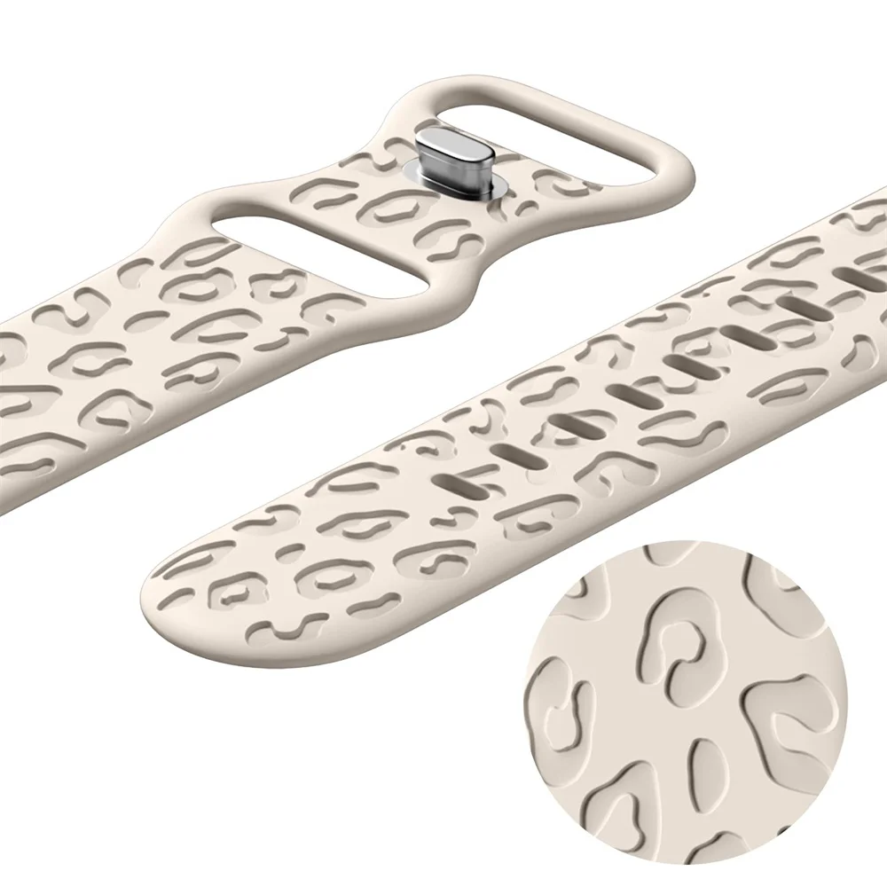Engraved Strap For Apple Watch Band ultra 2 49mm 45-41mm 44mm 40mm Sport Silicone Leopard bracelet iWatch Series 9 8 7 se 6 5 4 image 5