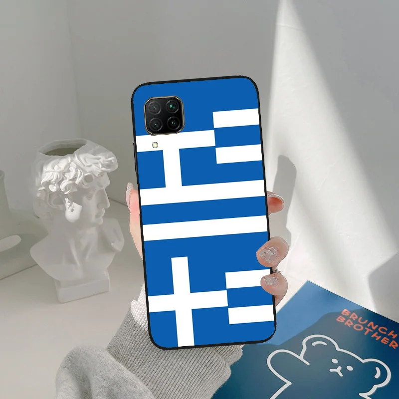 Greece Greek National Flags For Honor Magic 5 Pro 50 70 90 X8 X7a X9a Huawei P Smart Nova 9 5T P60 P40 P20 P30 Lite Case