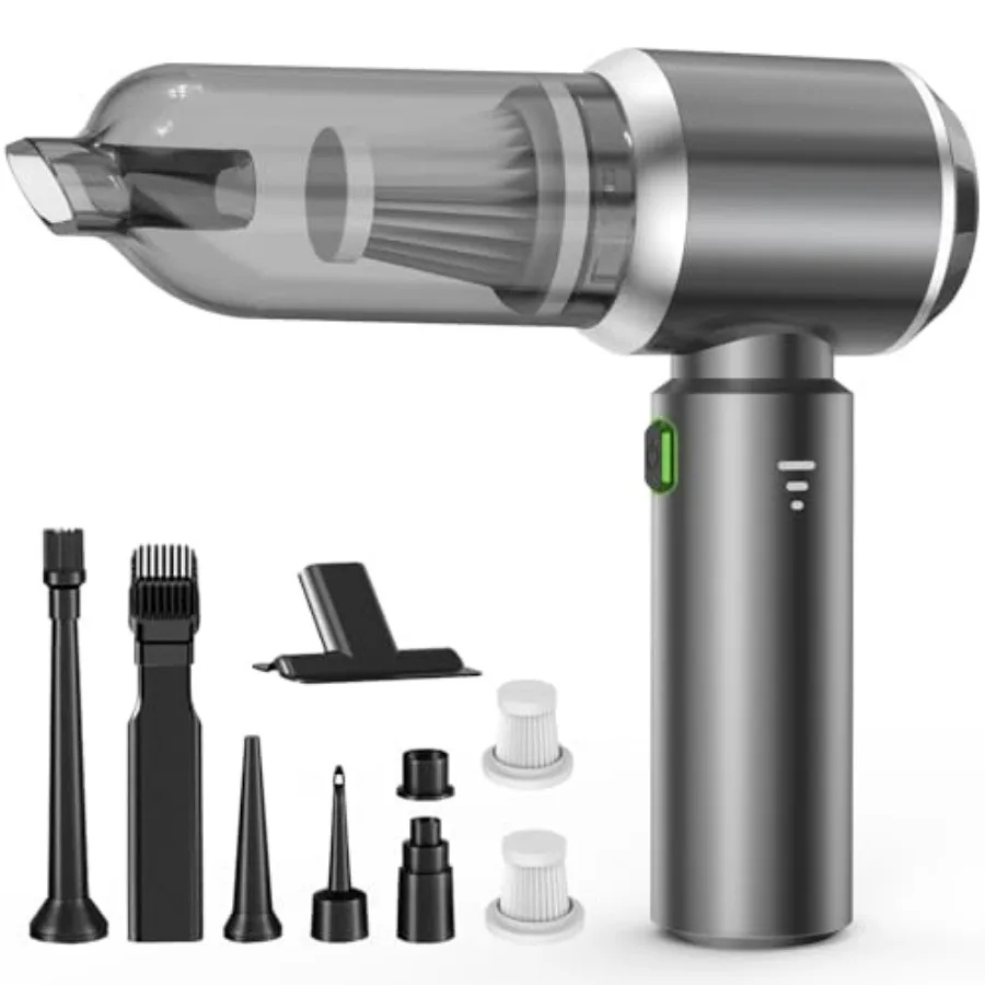 

Handheld Vacuum Cleaner, 28000Pa Brushless Motor Cordless Car Vacuum Cleaner, 3-Speed Mini Hoovers with Multiple Brush Heads Ha