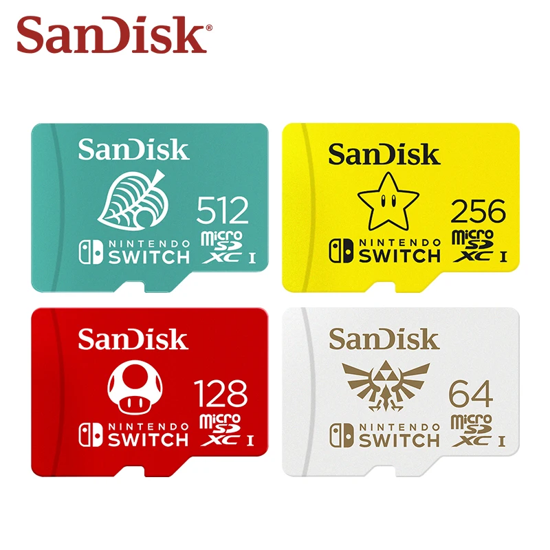 Original SanDisk Memory Card 64GB 128GB MicroSDXC 256GB 512GB TF Card Flash Storage Card For Nintendo Switch/NS Lite