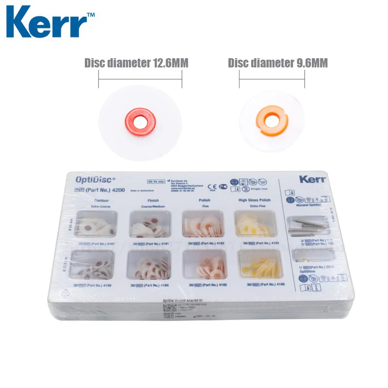 

Dental Kerr OptiDisc Polishing Discs NO.4200 Polishing Discs Mixed Set Dental Finishing & Polishing Discs with Mandrel