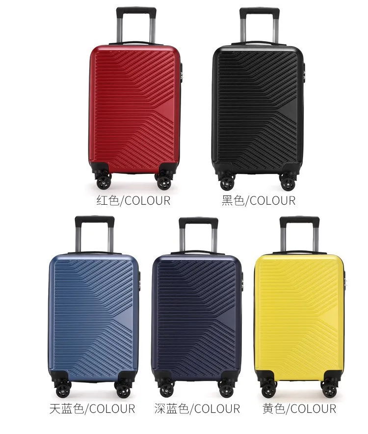 2024 Universal Wheel Travel Box Zipper Style Luggage Trolley Box Silent Password Box Mount Case