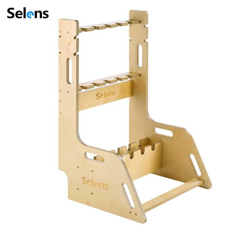Selens Wooden C-Stand Storage Rack 20