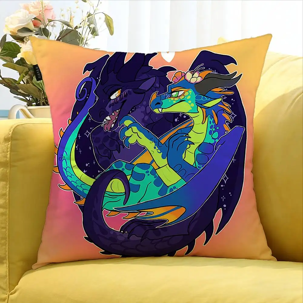 W-Wings of F-Fire Dragon  Various Sizes Square Pillow Case For Car Home Bedchamber Decor