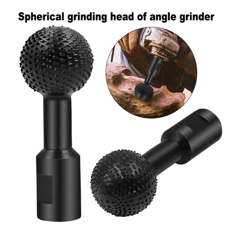 

2Pcs/set Sphere Rotary Burr Carbon Steel Round Grinding Head Carving Tool Polishing Engraving Burr for 100/115/125 Grinder