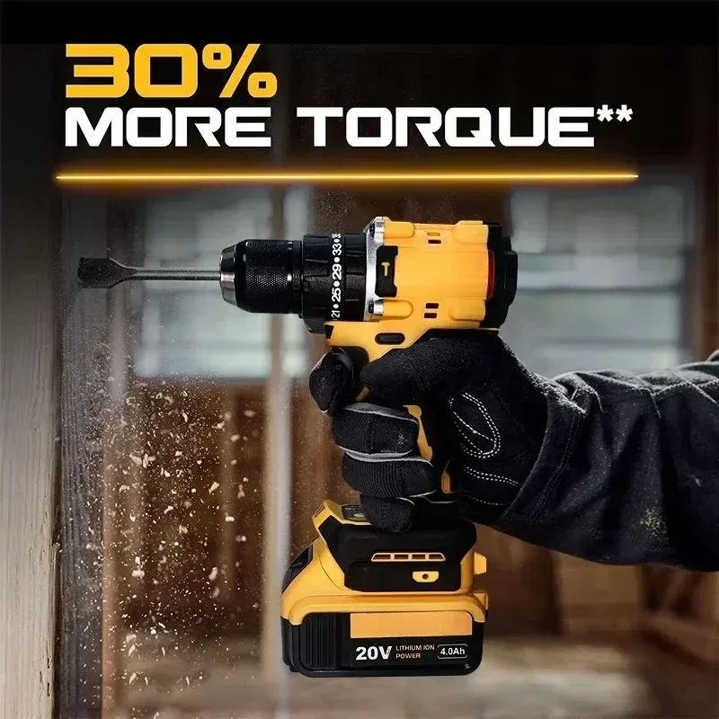 DCD800 2000RPM Furadeira de impacto sem escova 1/2 Polegada Chave de fenda elétrica sem fio Ferramenta elétrica de lítio para bateria Dewalt 20V