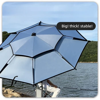 Dwuwarstwowy parasol wędkarski, uniwersalny, składany, chroniący przed deszczem i słońcem, oddychający, niegubny, chłodny, idealny dla wędkarzy.