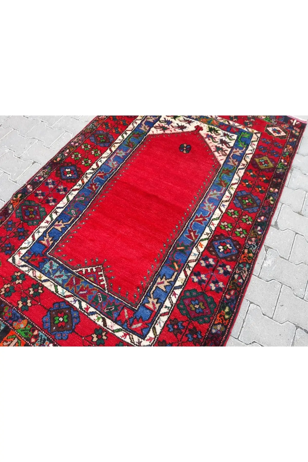 DOLBOVI non-woven hand woven wool Elegant Konya carpet Seccade - 120x Cm - Ar129 Meditation Rug