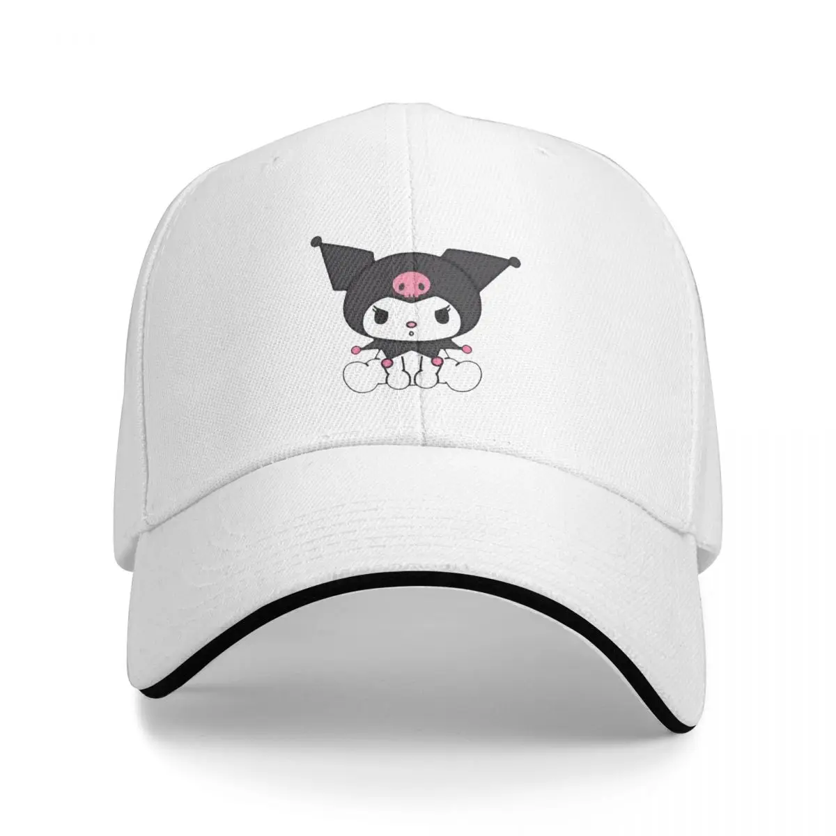 Kawaii Black Kuromi Baseball Caps High Quality Solid hat Men Women Hip Hop Snapback hat