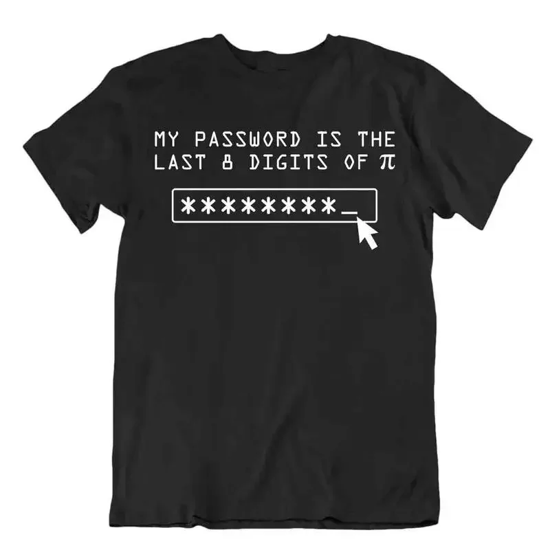 My Password Is The Last 8 Digits Of Pi Mathlet T Shirt Science Humor Joke Shirt