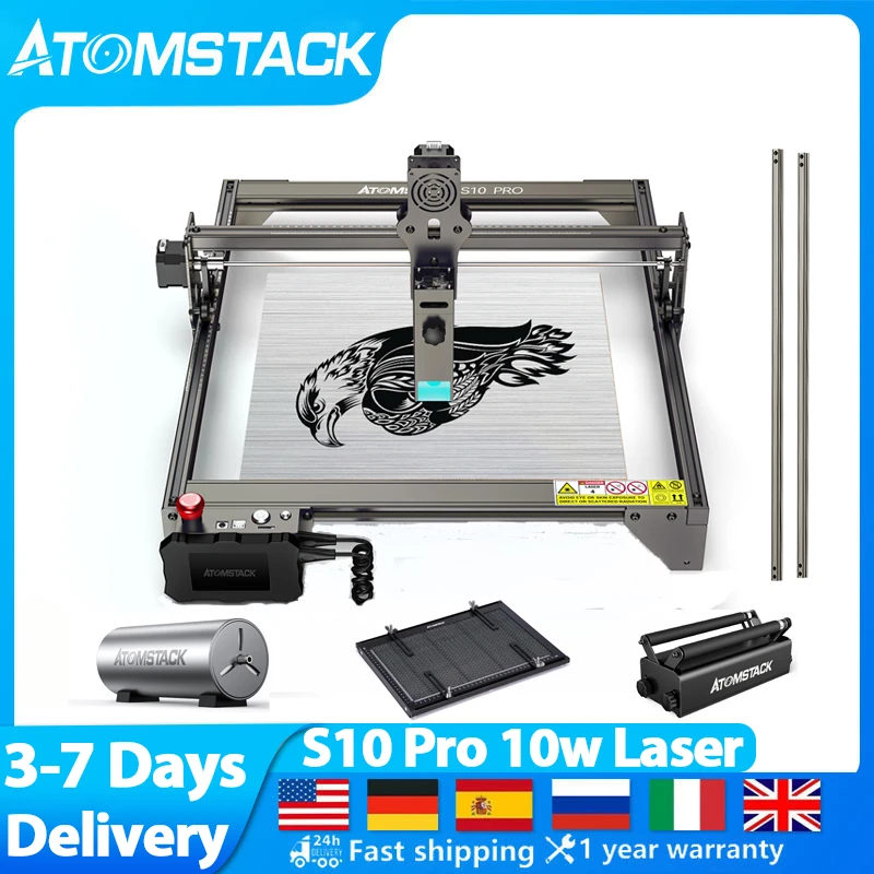 

ATOMSTACK S10 X7 A10 PRO 50W CNC Laser Engraving Machine 410x420mm High-precision Fixed-Focus Cutting Device PK Sculpfun S10/S30