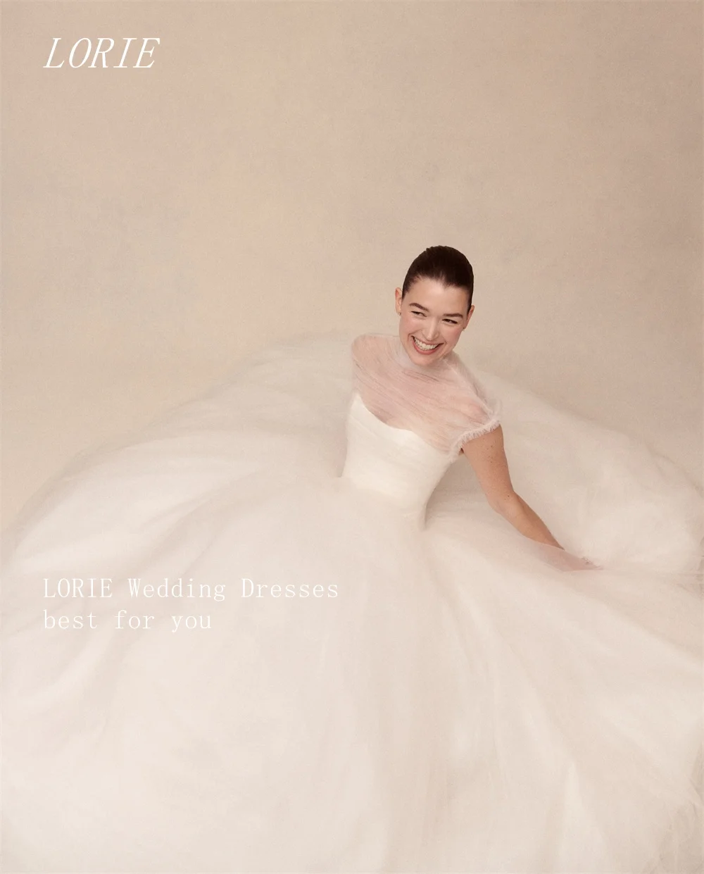 LORIE فاخر ألف خط فستان الزفاف الوهم سكوب فساتين زفاف رشيقة الخصر Cinching ثوب زفاف مخصص 2026 #3