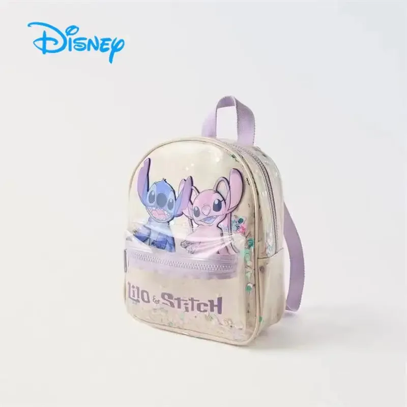 Plecak studencki Disney Stitch Cute Anime Cartoon dziecięca moda wychodzi w podróż nowy wzór ruchomych piasków torba na ramię prezenty świąteczne