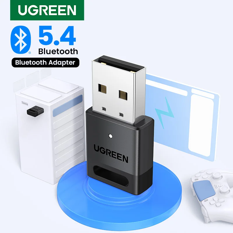 UGREEN Dongle USB Bluetooth Adapter for PC Bluetooth 5.4 Receiver & Transmitter for Bluetooth Keyboard/Mouse/Speakers