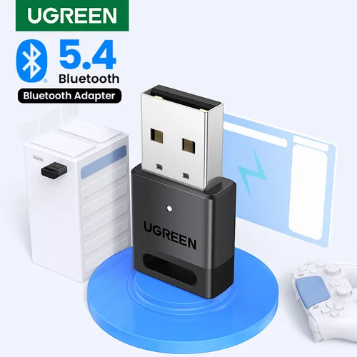Imagen 1 del producto UGREEN Dongle Adaptador Bluetooth USB para PC Receptor y transmisor Bluetooth 5.4 para teclado/ratón/altopar Bluetooth