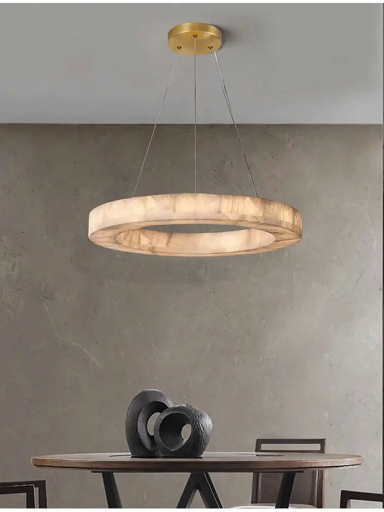 LED retro American marble ceiling pendant light, living room dining room pendant light YX920TB