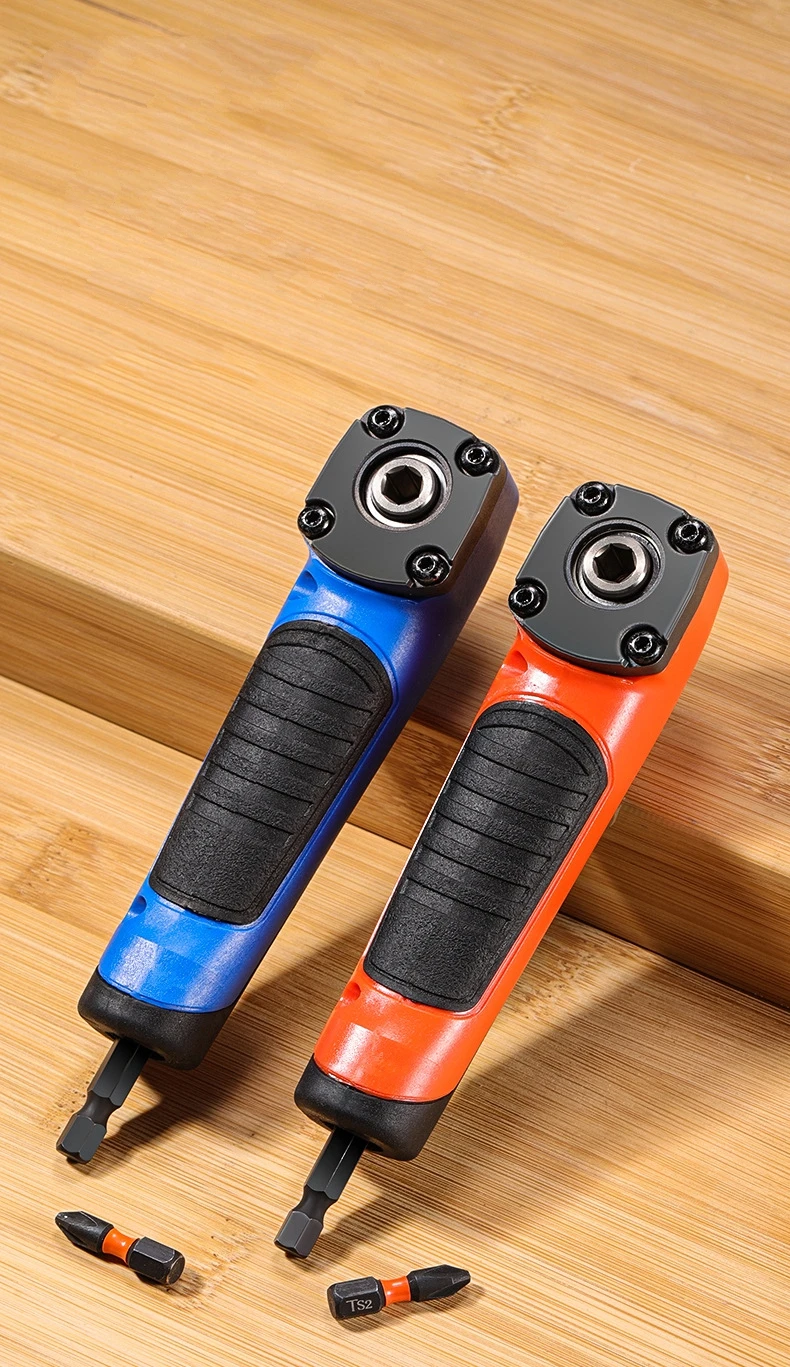 1PC Multifunctional Electric Corner Screwdriver,High Torque 90 ° Right Angle Screwdriver,Manual Tool,Blue and Orange