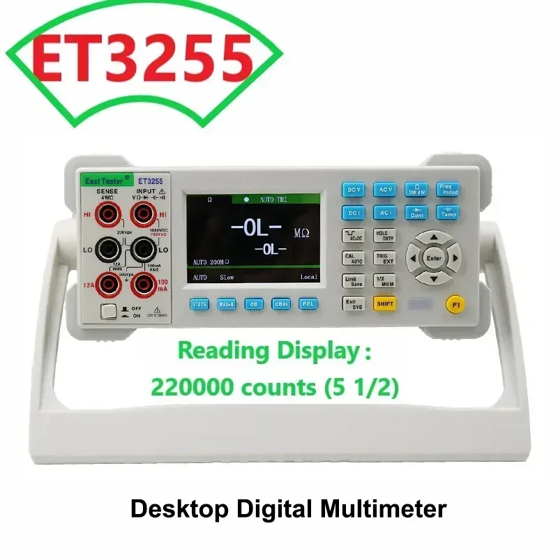 East Tester ET3255 Desktop Digital Multimeter 220000 Counts DCV ACV DCI ACI Tester Five and A Half Digits Multiple Math Function