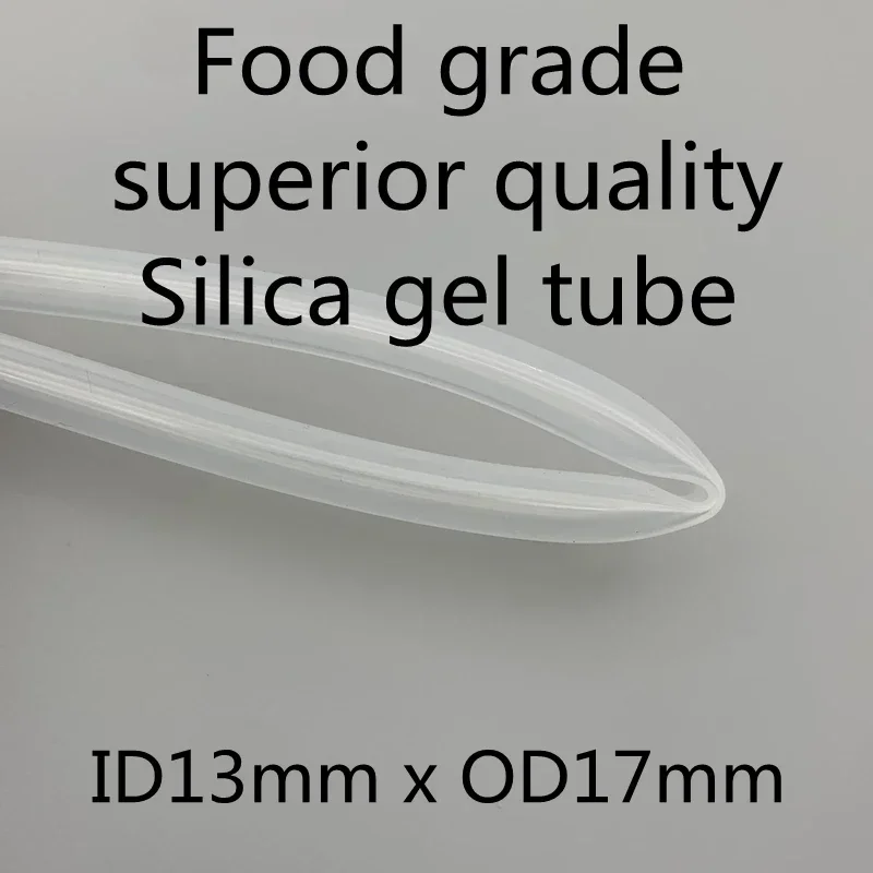 1Meter Silicone Tube ID 13mm x OD 17mm Food Grade Flexible Drink Plomberie Pipe Temperature Resistance Nontoxic Transparent Tube