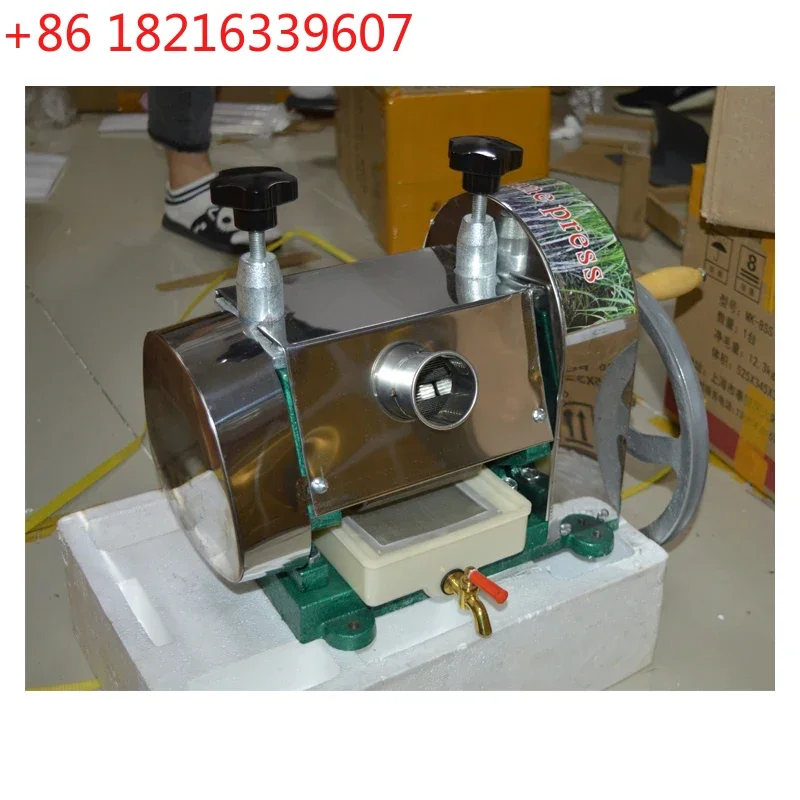 50kg/H Stainless Steel Manual Sugarcane Juicer Machine ZX-100 Commercial Separation Slag Juice Cane Squeezer Crusher Press 1pc