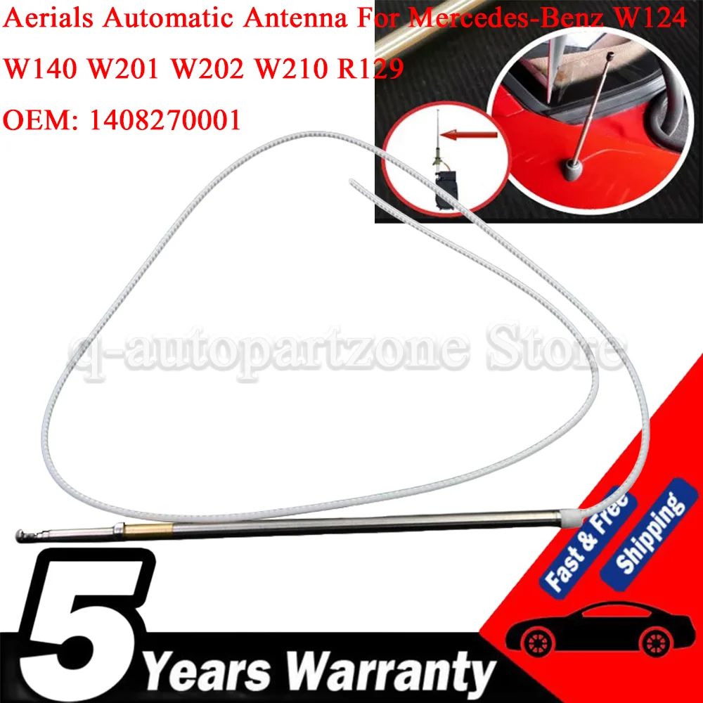 1408270001 Aerial Power Antenna for Mercedes-Benz W140 W124 W202 W210 R129 1992-2002 Signal Amp Amplifier Car AM/FM Antenna