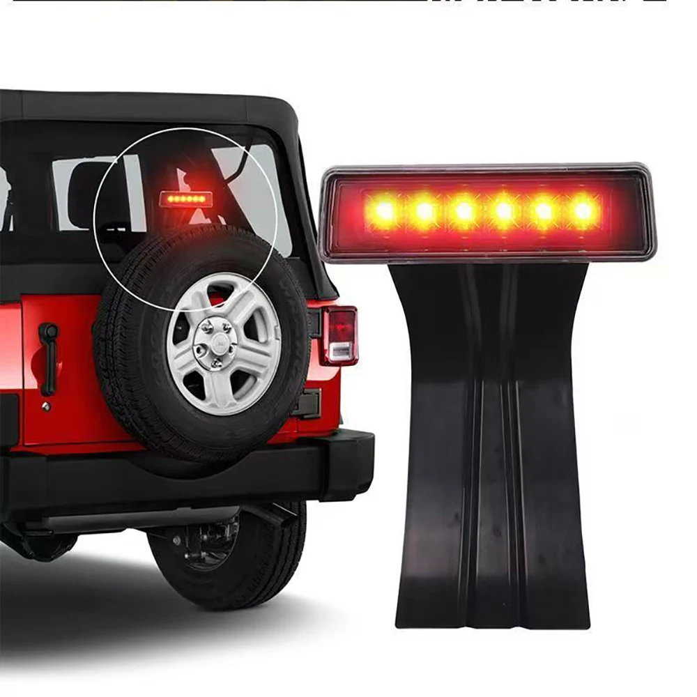 

Lantsun J244 1Pcs LED Rear 3rd Third Brake Cargo Lights Car High Mount Stop Lamps ABS for Jeep for Wrangler JK07-17