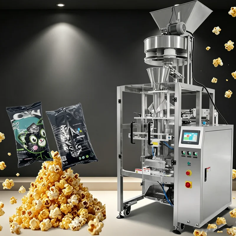 Customizable Vertical Packaging Machine for Conjunction with A Mixer for Packaging Liquid and Solid Particles