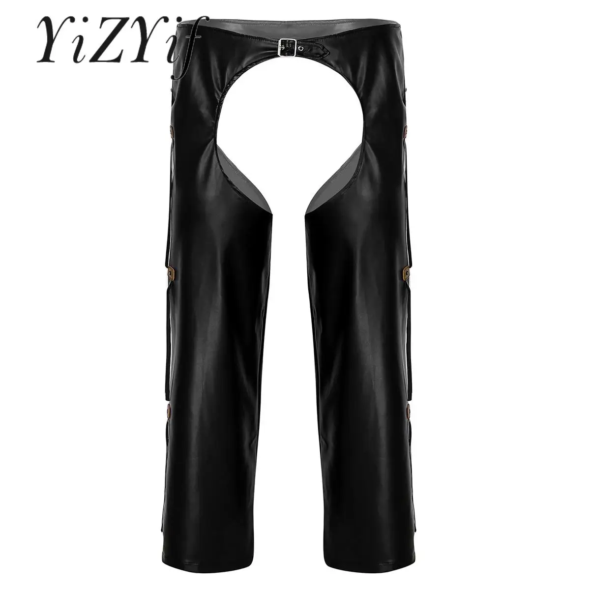 Heren Volwassen Kostuum Wilde Western Cowboy Chaps Halloween Kostuum Losse Motorfiets Lederen Chaps Broek Fancy Dress Party Dress Up