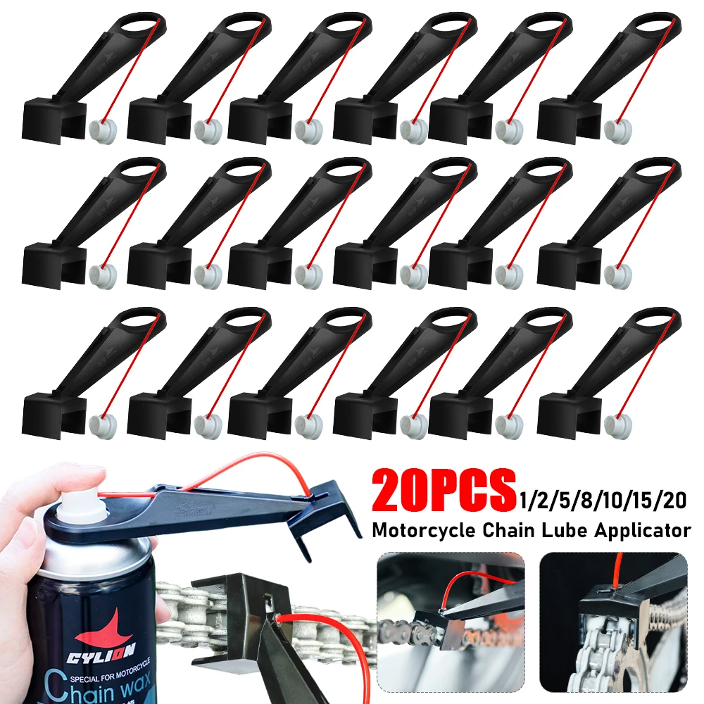 

20-1PCS Motorcycle Chain Oiler Spray Gear Mess-Free Chain Wax Chain Cleaner Attachment Motorcycle Bicycle Chain Oil Applicator