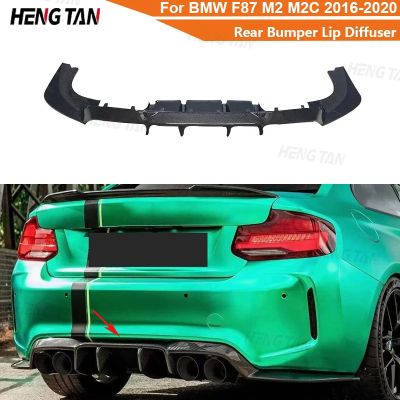 

For BMW F87 M2 M2C 2016-2020 Carbon Fiber Car Rear Bumper Lip Diffuser Spoiler Parts Upgrade Body kit Car Accessories