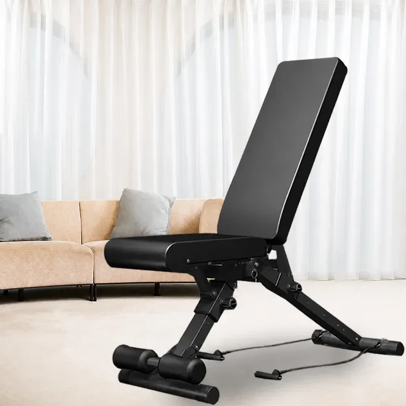 Foldable Push Up Bench with Drawstring Household Fitness Dumbbell Stool Multifunctional Sit Up Board Exercise Chair