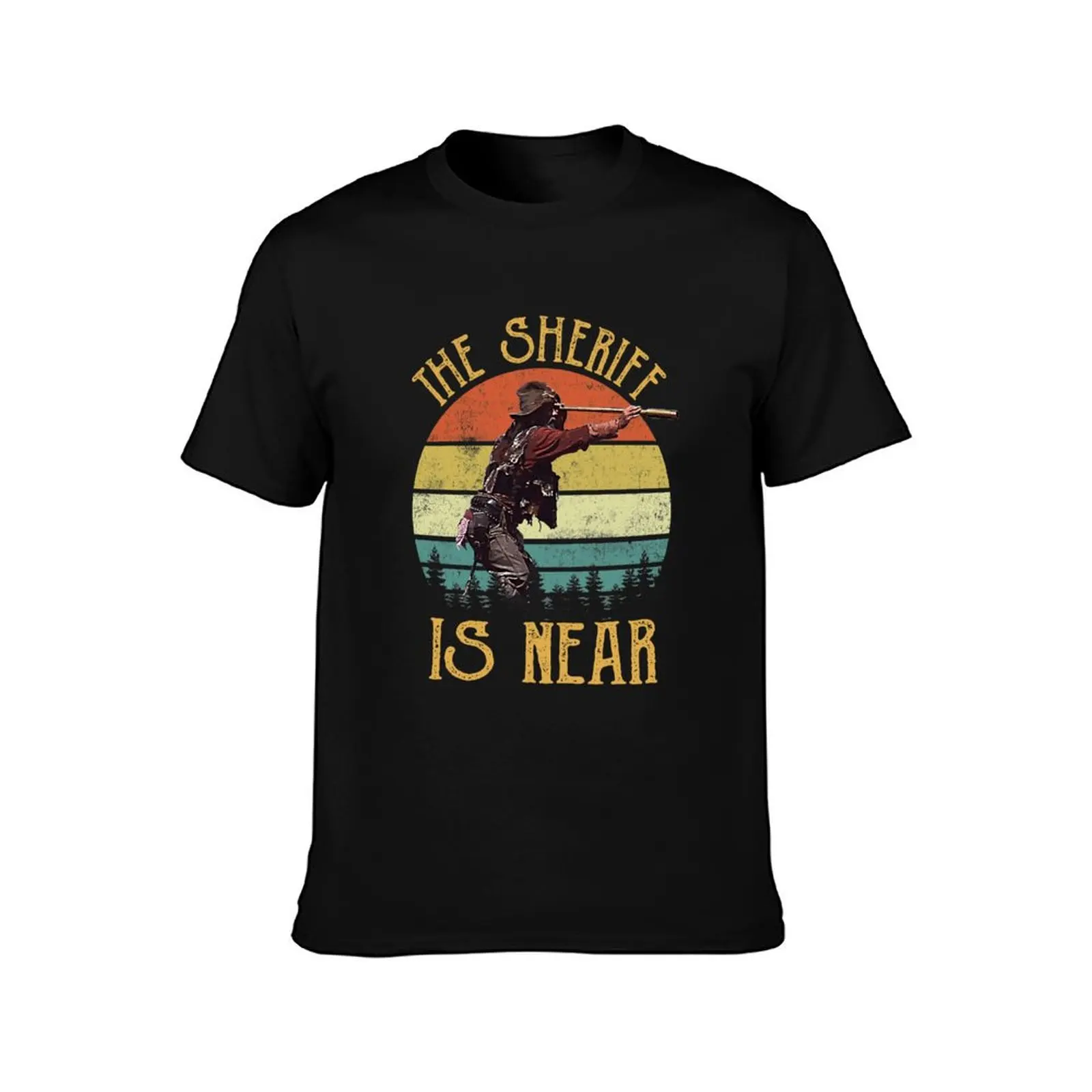 Blazing Saddles The Sheriff is Near Vintage T-Shirt Summer Casual Cotton Tee Oversized Streetwear Tops Vintage Graphic Print