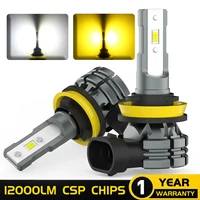 BMTxms 2 uds blanco amarillo Switchback doble Color H8 H11 9006 HB4 9005 HB3 9145 H10 luces antiniebla LED conducción diurna lámpara DRL