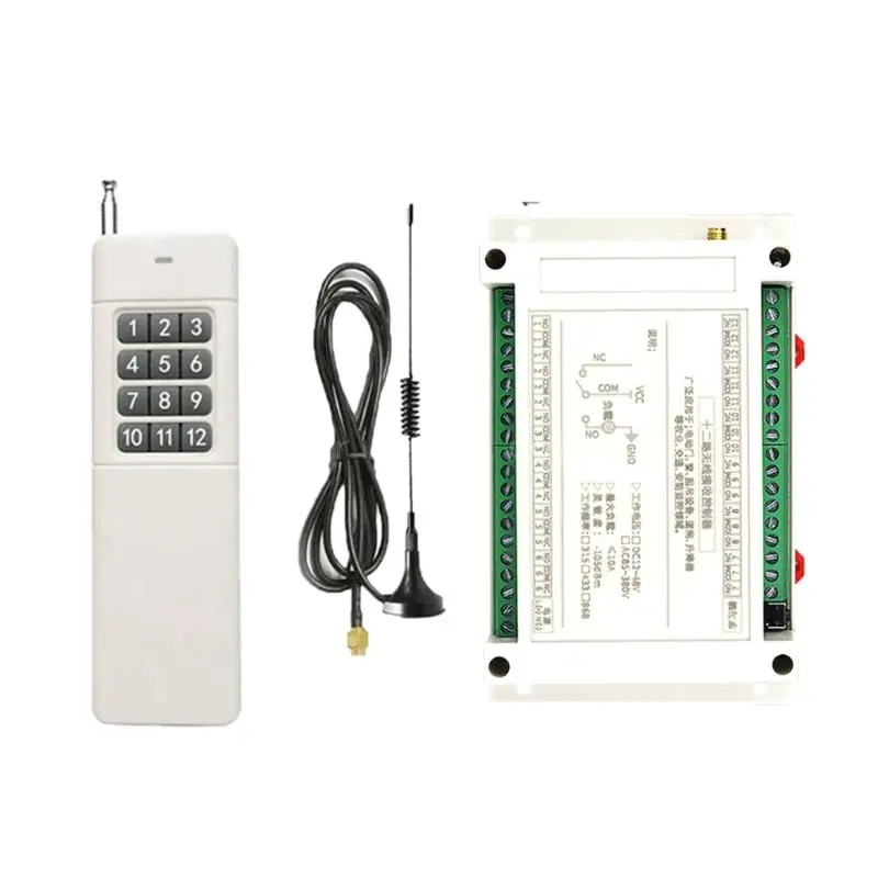 

12 Channel Multifunction Relays Module 433MHz Frequency -105dBm Remote Control Switches Relays Module for Industrial Use