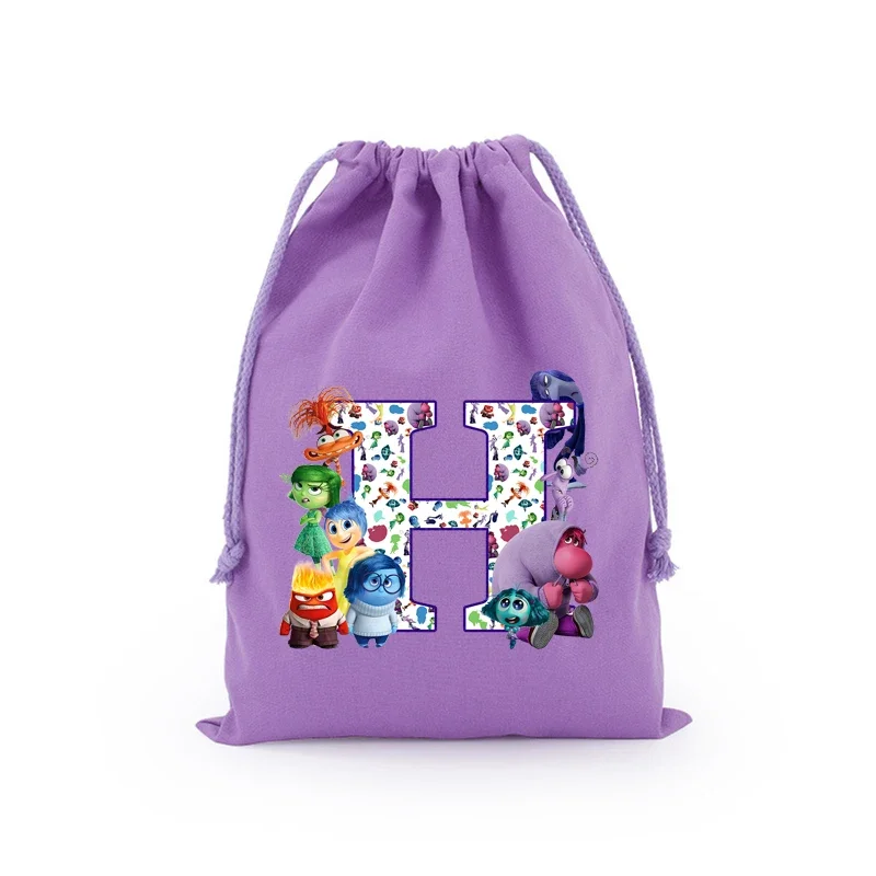 Disney Inside Out 2 Kids Cartoon Cute Drawstring Bag Girl Boy Anime Printed Storage Children Gift Candy Bags Kawaii Handbag Gift