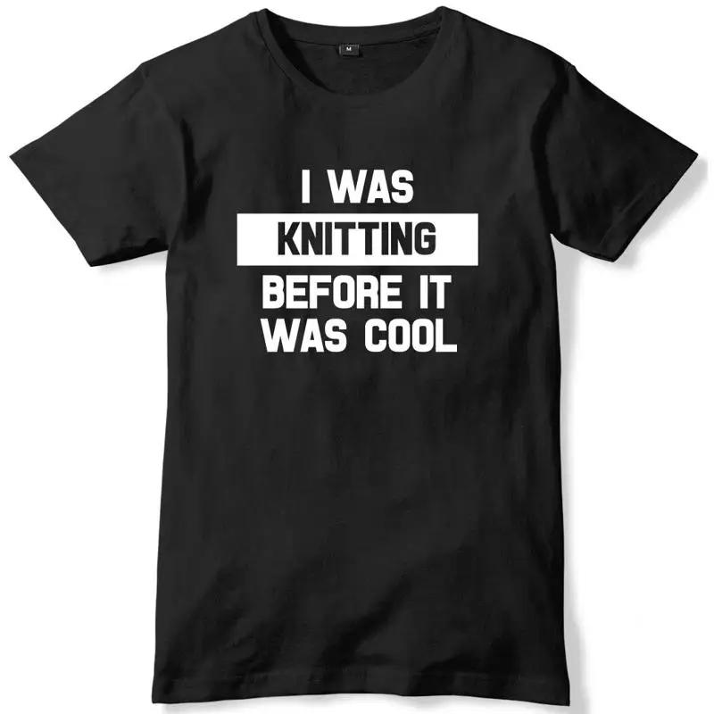 

Мужская забавная футболка унисекс I Was Knitting Before It Was Cool