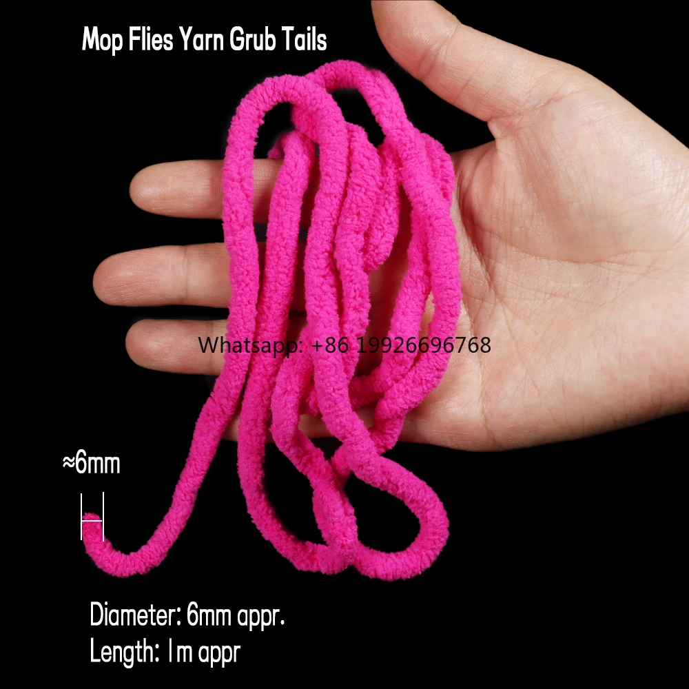 

Fluo Mop Chenille Fly Tying Nymph Bodies Yarn Grubs Line Body Materials for Caddis Nymphs Mop Fly Worm Flies rainbow Trout manuf