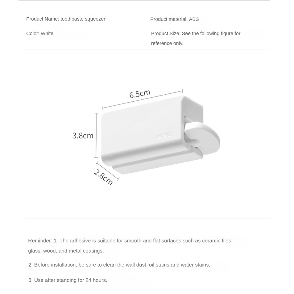 Wall Mounted Creme Dental Espremedor, Atração Magnética, Espremer Manual, Creme Dental Creme Dental Clipe, Labor-Saving, Acessórios Do Banheiro