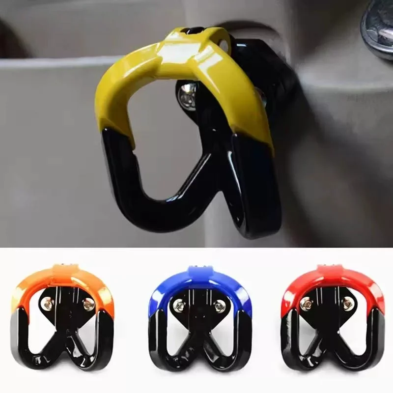 For Motorcycle E-Scooter Clamp-On Cross-Bar Hook Buckle with Rubber Inner Liner Paint Scratch-Proof Hanger for Original Tube