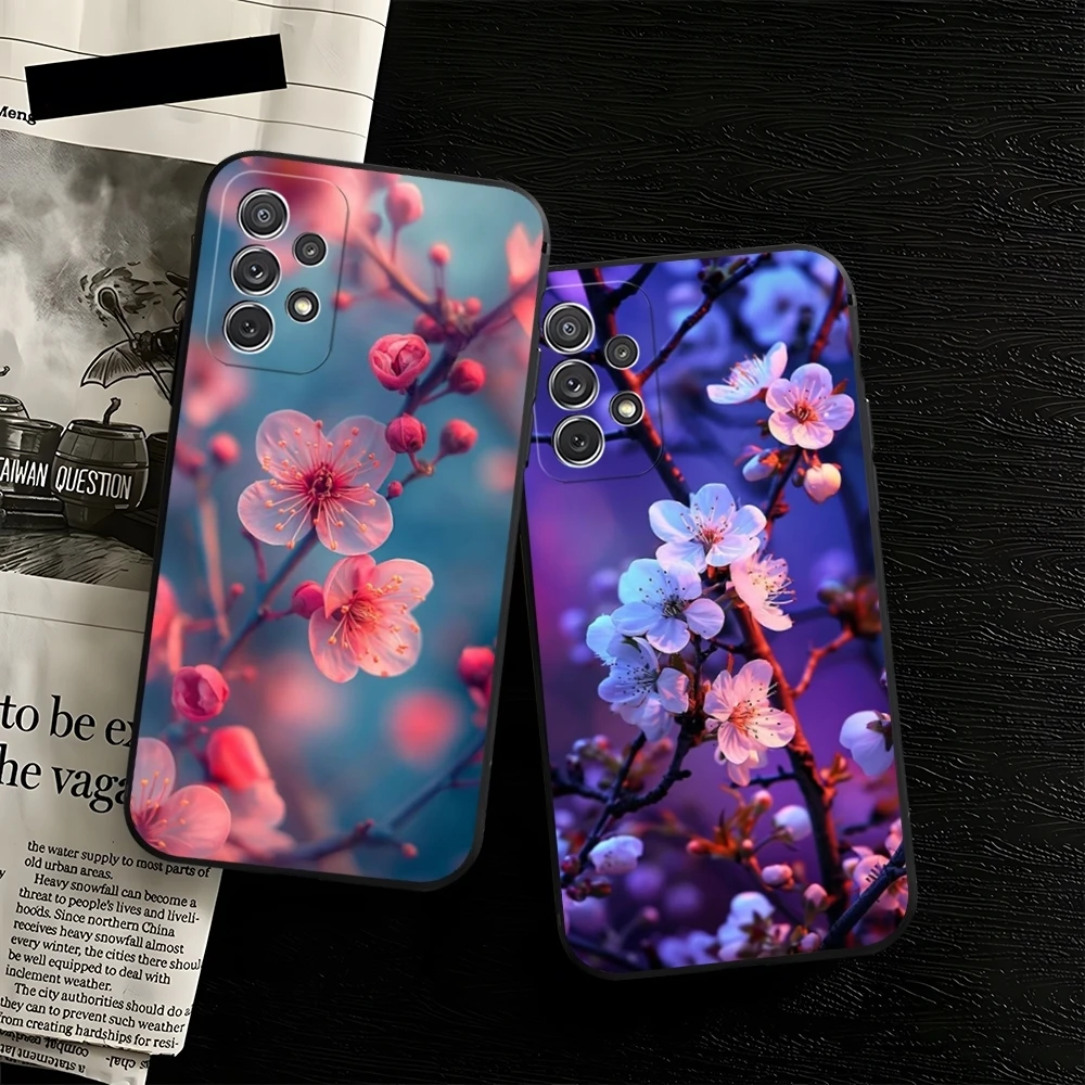 Pink Spring Cherry Blossoms Phone Case for Samsung Galaxy S20 S24 S21 S23 S22 Ultra Fe Plus A34 A54 A24 A52 A53 M54 Cover