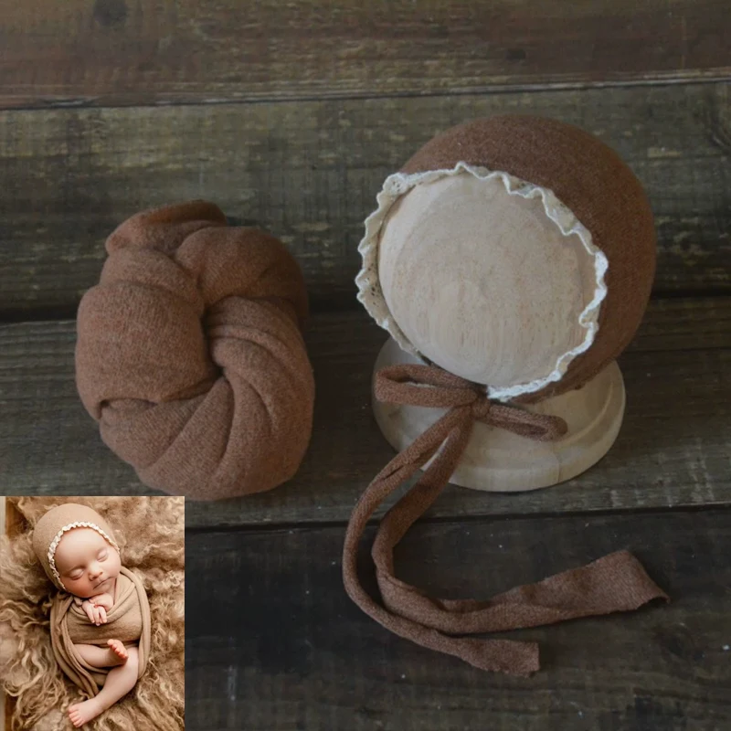 

Детский вязаный свитер, набор шапок, трикотаж для новорожденных, эластичная накидка, реквизит для фотосъемки новорожденных, детское пеленальное одеяло, многослойный реквизит для фотосессии